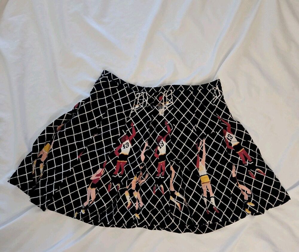Urban Outfitters Cecile Cheerleader Basketball Mini Skirt A line Unique Pleated